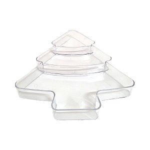 Petisqueira Árvore De Natal - Transparente - 28cm - 1 unidade - Rizzo