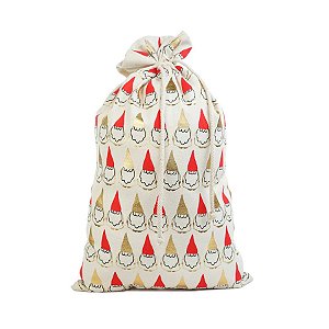 Saco de Algodão de Natal - Noel - 40cm  - 1 unidade - Cromus - Rizzo