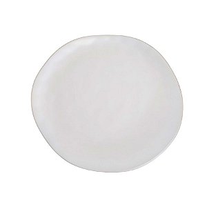 Prato Cerâmica Premium Raso - Branco Mate 25,5cm - 1 unidade - Rizzo