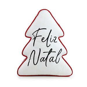 Almofada Arvore - Branco, Vermelho - 34x42cm - 1 unidade - Cromus - Rizzo