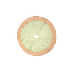Saia Para Árvore De Natal - Juta e Verde - 100cm - 1 unidade - Cromus - Rizzo