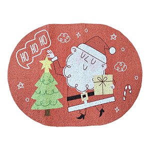 Tapete Decorativo de Natal - Papai Noel Vermelho - 78x68cm - 1 unidade - Rizzo
