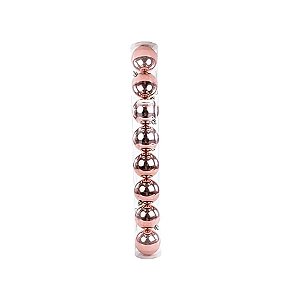 Bola De Natal em Tubo - Rosa Gold Brilhante - 8cm - 8 unidades - Cromus - Rizzo