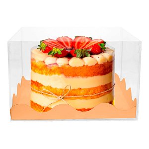 Caixa de Acetato para Bolos e Tortas - 21,5x21,5x14cm - 5 unidades - Ideia Embalagens - Rizzo