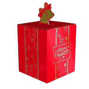 Caixa Pop Up para Doces - Natal Clássico - 12x10x10cm - 10 unidades - Ideia Embalagens - Rizzo