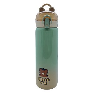 Garrafa Térmica Hello Bear - Verde - 400ml - 1 unidade - Rizzo