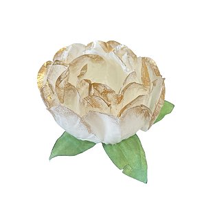 Forminha para Doces Finos - Bela Branco Borda Dourada - 30 unidades - Decora Doces - Rizzo