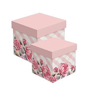 Caixa Cubo para Presentes Scarlett - 01 unidade - Cromus - Rizzo