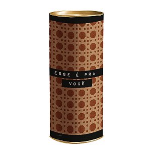 Lata para Presente Rígida - Esse é Pra Você Rattan - 1 unidade - Cromus - Rizzo