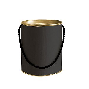 Lata Para Doces Com Alça - Preto - 1 unidade - Cromus - Rizzo