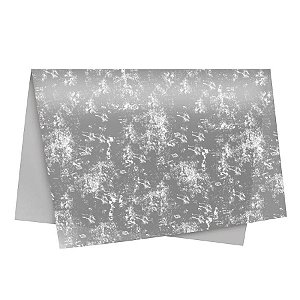 Papel de Seda - 49x69cm - Requinte Prata - 10 unidades - Cromus - Rizzo