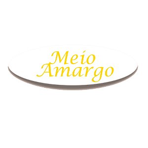 Adesivo "Meio Amargo" - Ref.2285 - Hot Stamping - 100 unidades - Stickr - Rizzo
