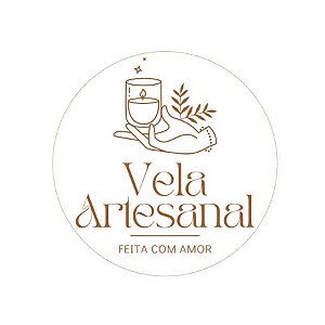 Adesivo "Vela Artesanal" - Ref.2247 - Hot Stamping - 20 unidades - Stickr - Rizzo
