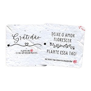 Tag Decorativa - Semente Plante Amor  - 10 unidades - Stickr - Rizzo