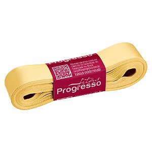Fita de Cetim 22mm nº5 - 10m Cor 2052 Amarelo Claro - 1 unidade - Fitas Progresso - Rizzo