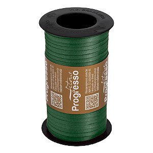 Fita de Cetim Carretel T900/000 4mm - 100m Cor 2059 Verde Oliva - 1 unidade - Fitas Progresso - Rizzo