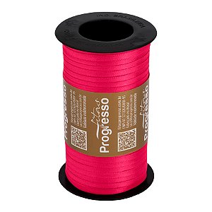 Fita de Cetim Carretel T900/000 4mm - 100m Cor 2055 Rosa Amaranto  - 1 unidade - Fitas Progresso - Rizzo