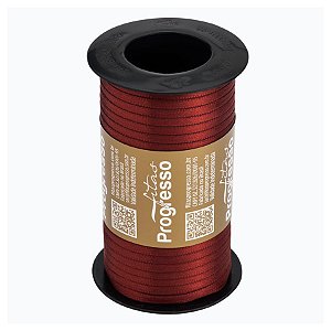Fita de Cetim Carretel T900/000 4mm - 100m Cor 1383 - Terra  - 1 unidade - Fitas Progresso - Rizzo