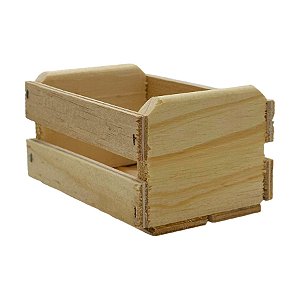 Caixote de Madeira Natural 11,5x8x6,5cm - 1 unidade - Rizzo