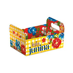 Caixote de Papel Cartão - Festa Junina Arraiá - 1 unidade - Cromus - Rizzo