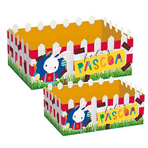 Cesta Cerquinha de Papel Cartão Brilho de Páscoa - 01 unidade - Cromus Páscoa - Rizzo