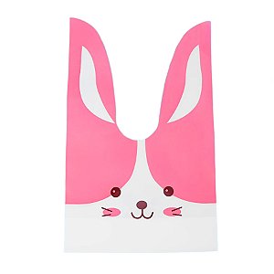 Sacola Coelho Rosa 13,5x22cm - 1 unidade - Rizzo