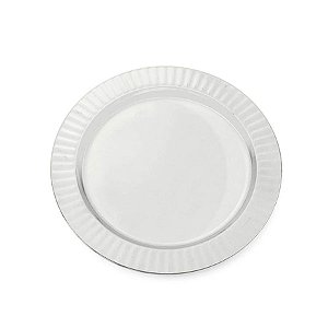 Prato Descartável de Luxo - 26cm - 6 unidades - Cromus - Rizzo