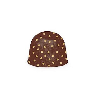 Papel Chumbo 8x7,8cm - Glitter Marrom/Ouro - 300 unidades - Cromus - Rizzo