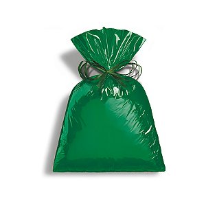 Saco para Presente Metalizado - Verde Escuro - Cromus - Rizzo