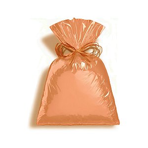 Saco para Presente Metalizado - Toffee Castanho - Cromus - Rizzo
