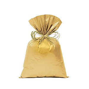 Saco Para Presente Perolado - Ouro - Cromus - Rizzo