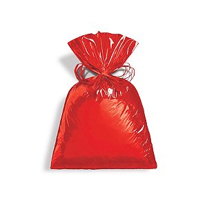 Saco para Presente Metalizado - Vermelho - Cromus - Rizzo