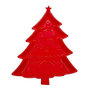 Bandeja Decorativa - Pinheiro Vermelho - 20x25cm - 1 unidade - Só Boleiras - Rizzo