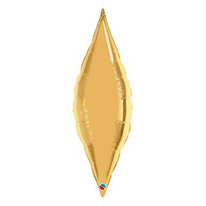 Balão de Festa Microfoil 38" 96cm - Taper Ouro - 1 unidade - Qualatex Outlet - Rizzo