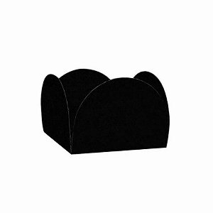 Porta Forminha - Preto - 3,5x3,5x2,5cm - 50 unidades - Regina - Rizzo
