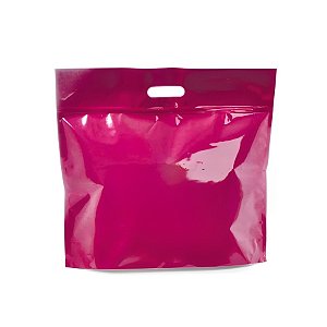 Saco Para Presente Metalizado Com Zip - Cereja  - 1 unidade - Cromus - Rizzo