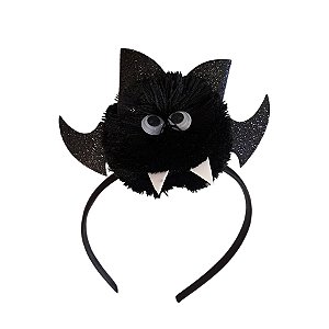 Tiara Pompom Morcego - Preto - 1 unidade - Rizzo