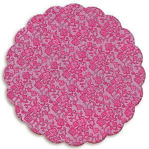 Fundo Rendado Redondo Pink - 100 unidades - Cromus - Rizzo
