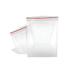 Saco Zip Transparente 14x20cm  - 100 unidades - Rizzo