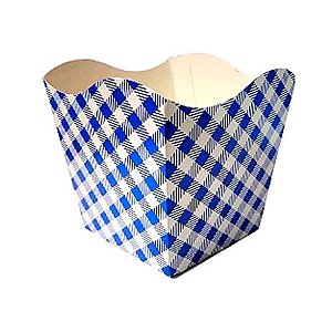 Cachepot  - Xadrez Azul - 7,3x10 - 6 unidades - Rizzo