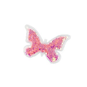 Aplique Decorativo - Borboleta Rosa - 2 unidades - Rizzo