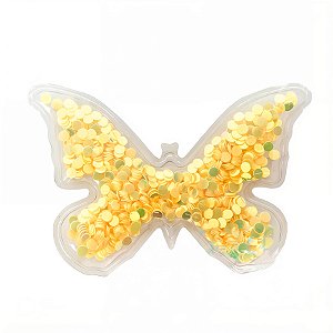 Aplique Decorativo - Borboleta Amarela  - 2 unidades - Rizzo