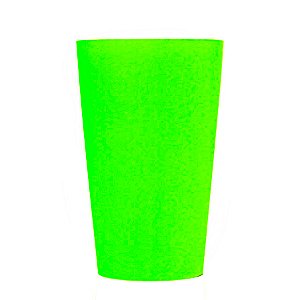 Copo de Acrílico Durável 300ml  - Verde Neon - 1 unidade - Rizzo