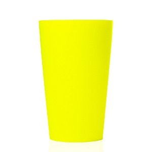Copo de Acrílico Durável 300ml - Amarelo Neon - 1 unidade - Rizzo