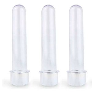Tubete Tampa de Plástico - Transparente - 13 cm - 10 unidades - Rizzo