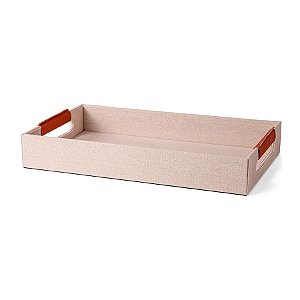 Bandeja de MDF com Revestimento em Linho - 34x20x5cm - 1 unidade - Rizzo