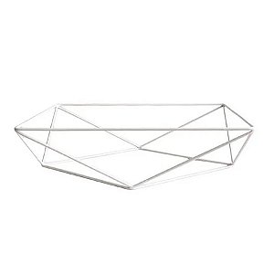 Base aramada triangular para bandeja - Branco - 17x28,5cm - 1 unidade - Rizzo