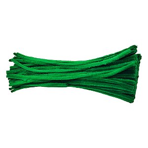 Haste de Chenille 30cm - Verde - 100 unidades - Rizzo