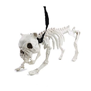 Enfeite Decorativo Halloween - Esqueleto de Cachorro - 19cm - 1 unidade - Cromus - Rizzo