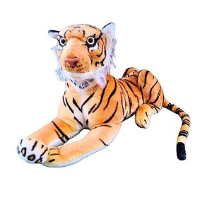 Tigre De Pelúcia Realista - 45x23cm - 1 unidade - Rizzo - Rizzo